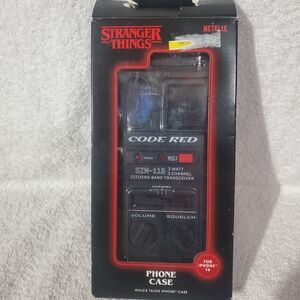 Stranger Things Code Red Phone Case - Black Iphone 16